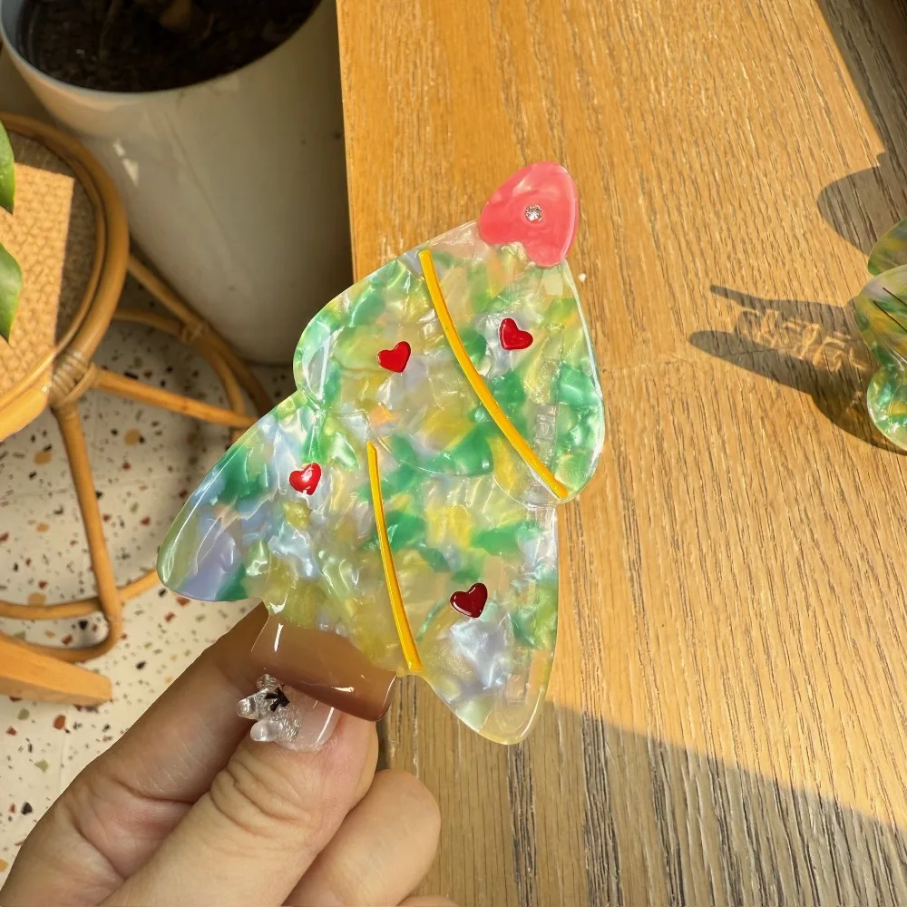 Вечерние акриловые рождественские аксессуары для волос кактус кленовые листья