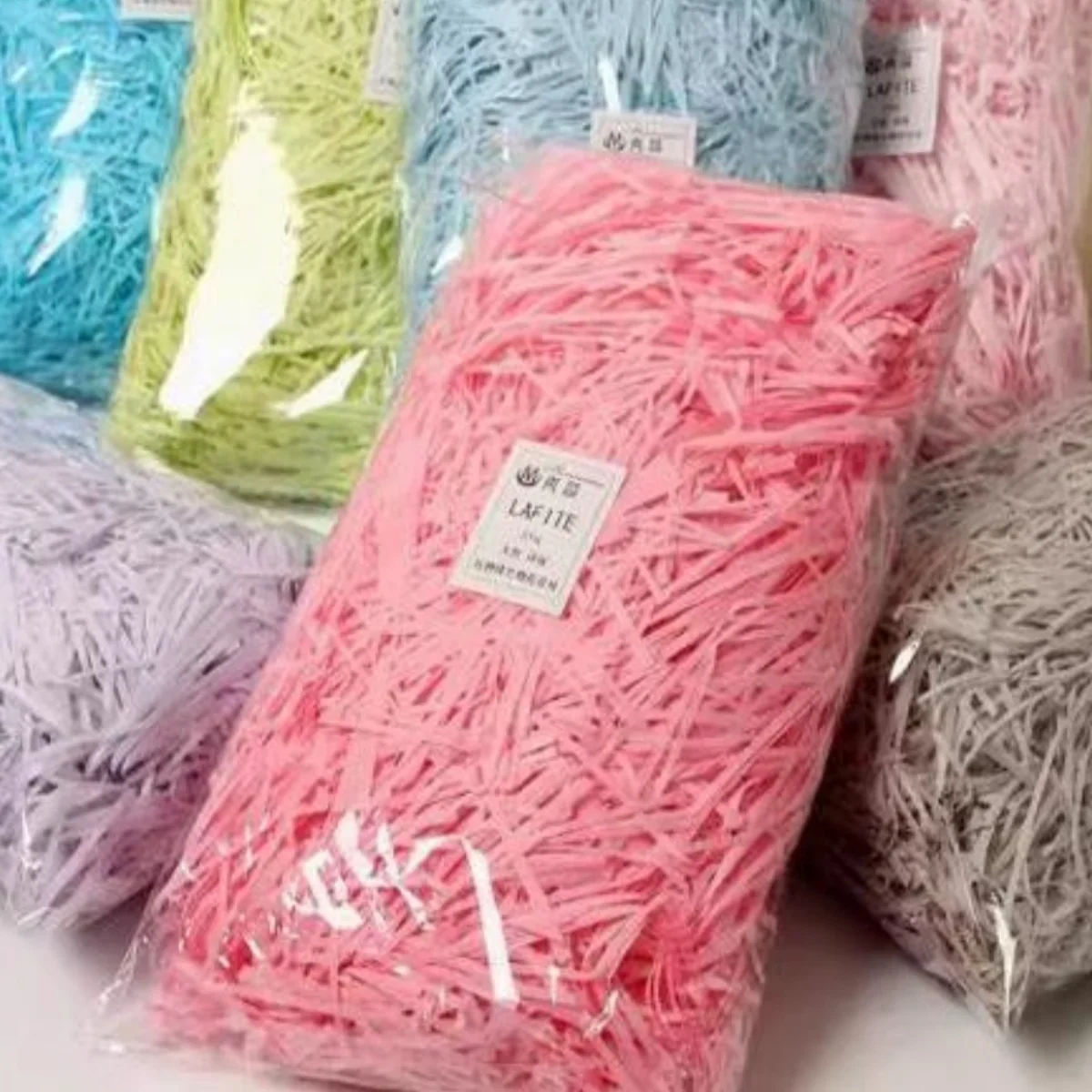 0.5/1.5kg Colorful Golden Thread Shredded Crinkle Paper Raffia Candy Boxes DIY Gift Box Filling Material Party Packag Decor