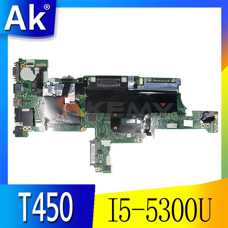 

Laptop motherboard For LENOVO Thinkpad T450 Core SR23X I5-5300U Mainboard AIVL0 NM-A251