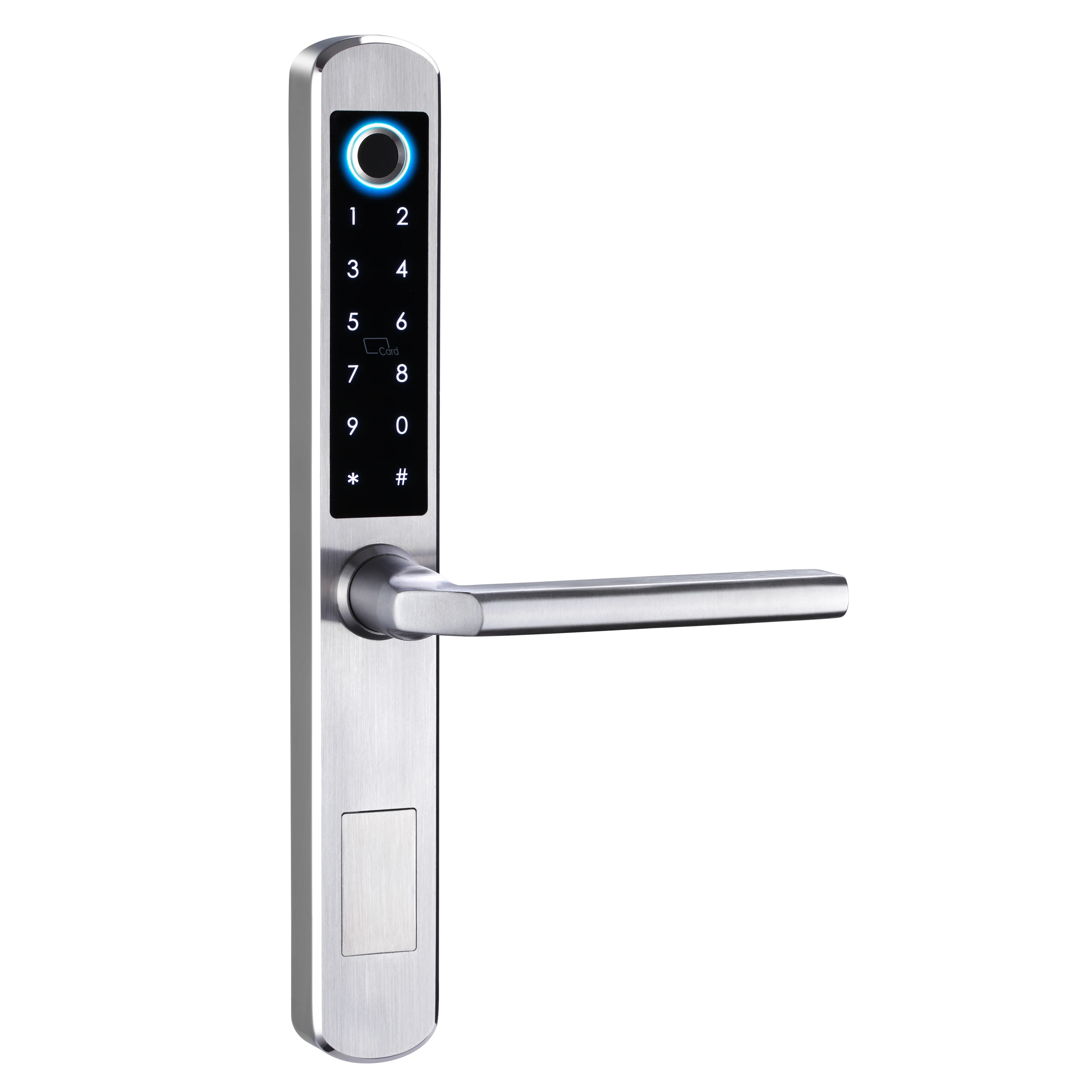 

UNI-SEC fingerprint smart electronic steel door locks with handles front door lock set for aluminum door wifi gate(HML-3601F-B)