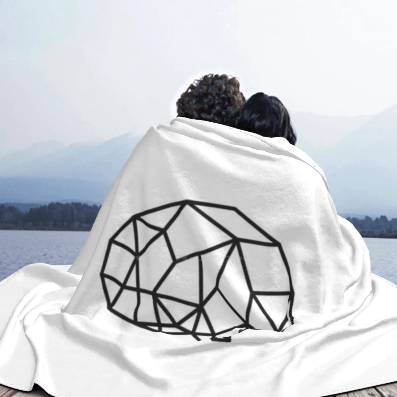 Модное мягкое теплое фланелевое одеяло с большим мозгом подкаст логотипом