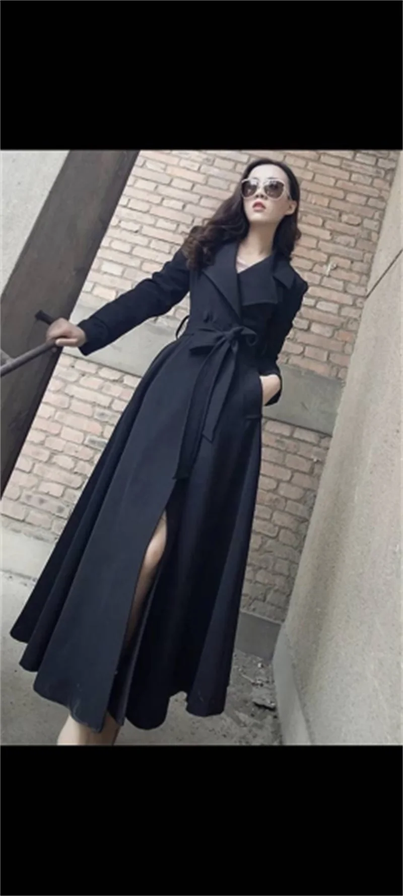 Женский длинный пиджак с поясом Осенний хлопковый дизайнерский Блейзер яркого