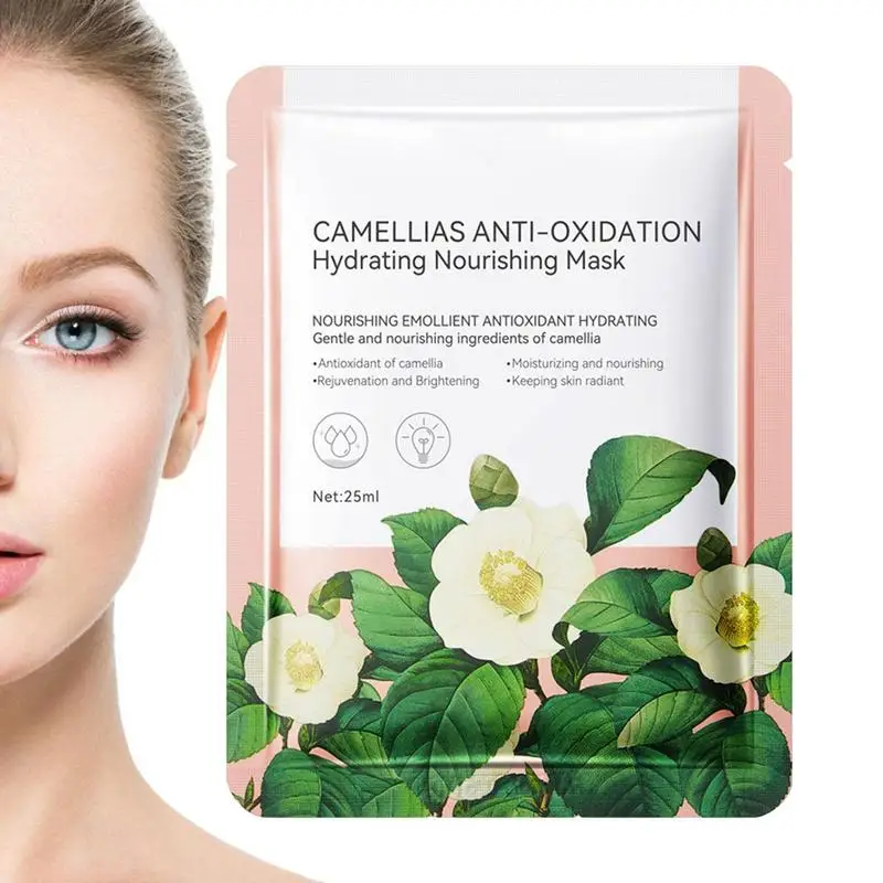 

5 упаковок, увлажняющая и восстанавливающая маска для лица Camellia