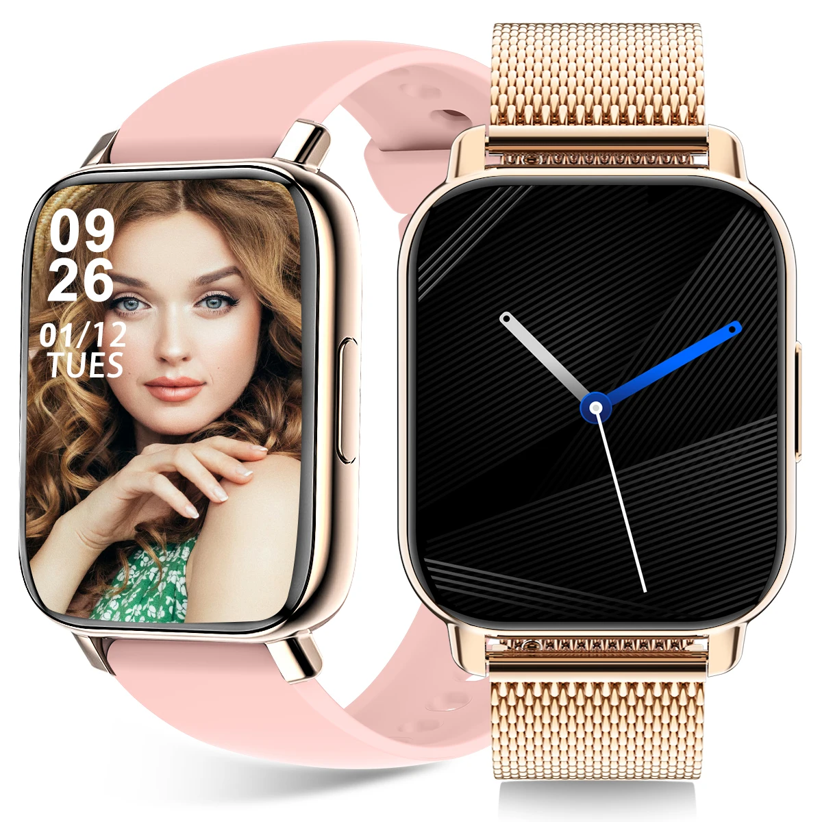 

Умные часы QUACOWW, спортивные умные часы, Bluetooth, звонки для Android, IOS, водозащита ip68, экран 1,85 дюйма
