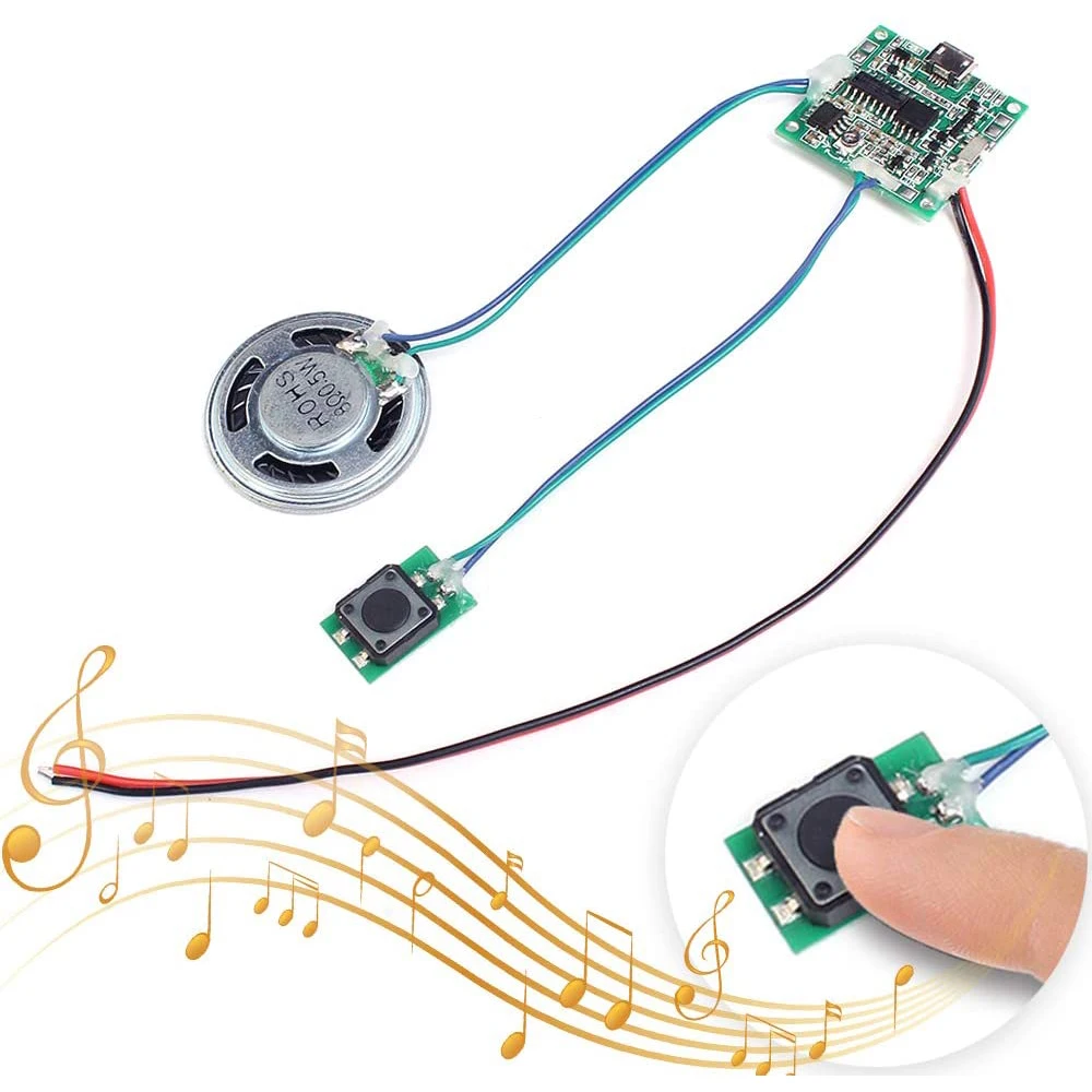 Sound Voice Recordable Module DIY Music Box Changeable Volume 8M With Adjustment Lithium Battery Charger Circuit Replaceable