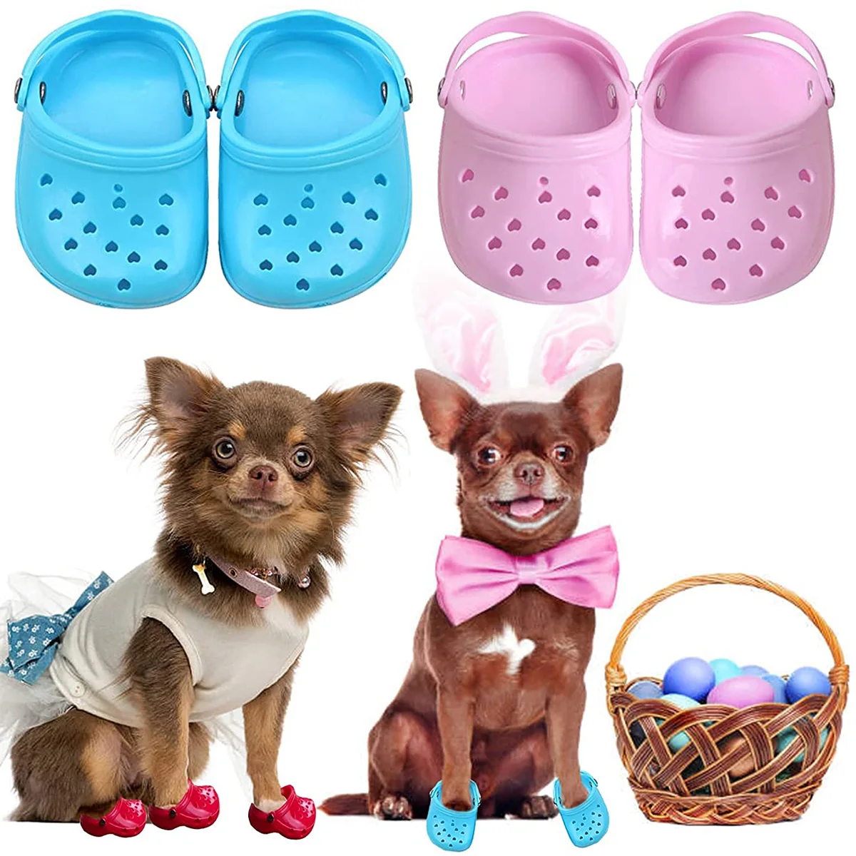 NEW 1 Pair Pet Dog Shoes Breathable Mesh Dog Sandals Lovely Holey Comfortable Puppy Slippers with Rugged Anti-Slip Sole Candy