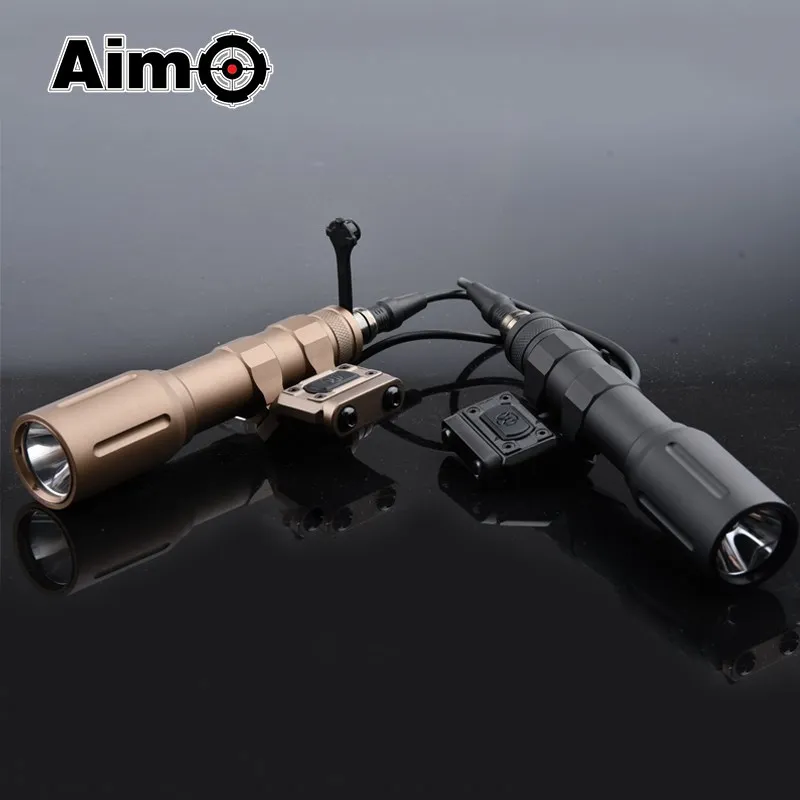 WADSN  PLH V2 Modlit Metal 1300Lumen Flashlight with pressur switch Tactical  Rifle Scout Weapon Light Fit Picatinny Raill 