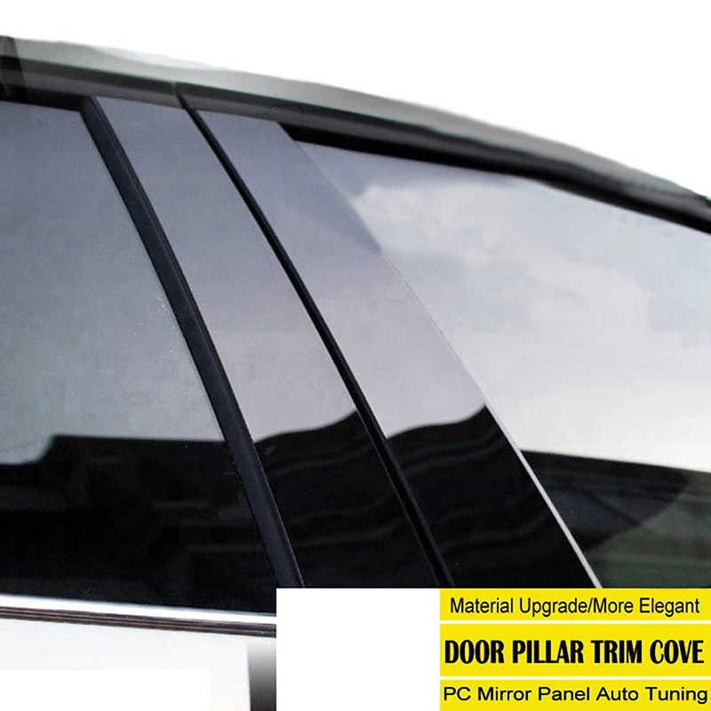 

8 шт., глянцевые черные наклейки на Автомобильные стойки для окон и дверей Hyundai Creta Ix25 2014 2015 2016 2017 2018 2019