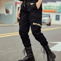 boy london boys spring and summer new embroidered cotton loose overalls girls hip hop all match fashion trend casual pants