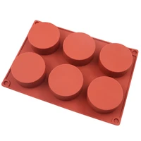 new 6 cavity cylinder silicone cake mold for cookies making 3d handmade kitchen reuse baking tools decorating mousse mould
