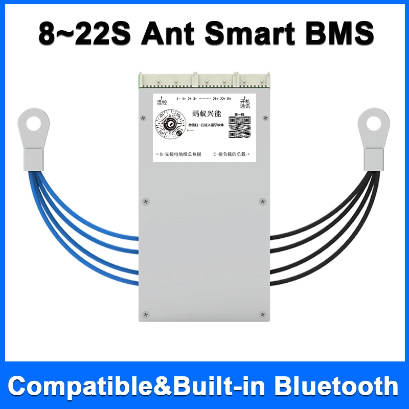 

8S 10S 12S 14S 16S 18S 20S 22S Ant Smart BMS для LifePO4/li-ion/аккумулятор лто 100A 200A 325A 425A 575A с защитой Bluetooth