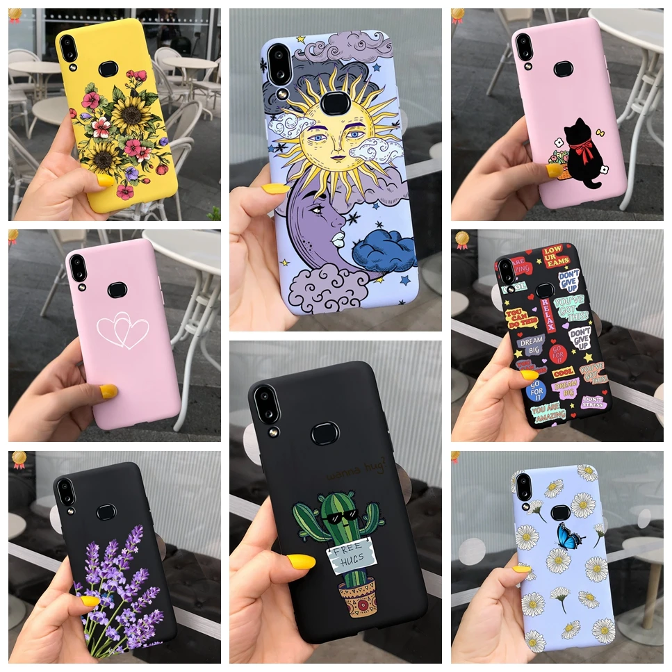 

Противоударный силиконовый чехол для Samsung Galaxy A10 S, с милым котом, цветком, девушкой