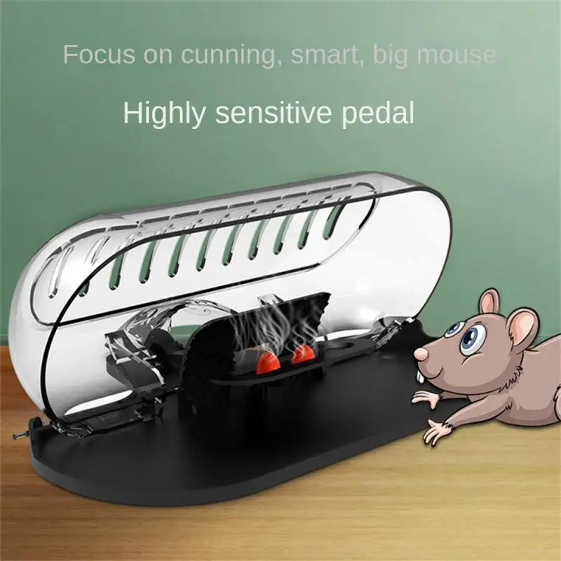 

Mousetrap Home Convenient Highly Sensitive Increase Thickening Ully Automatic Large Space Design Acrylic Side Buckle Mousetrap