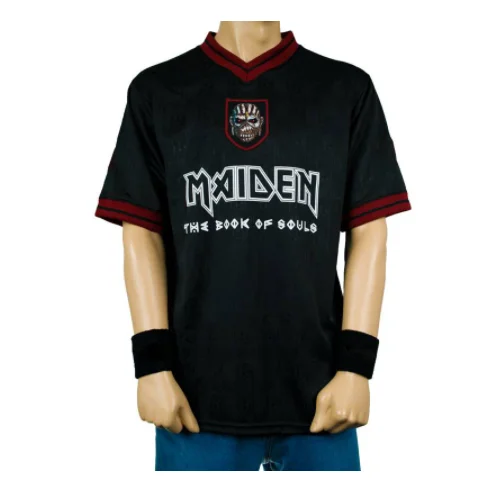 

Maiden Book Of Souls Tour: Camisas de Futebol 2016 TEE T-shirt Eddie Steve Harry Punk Harryis football shirt Camisa