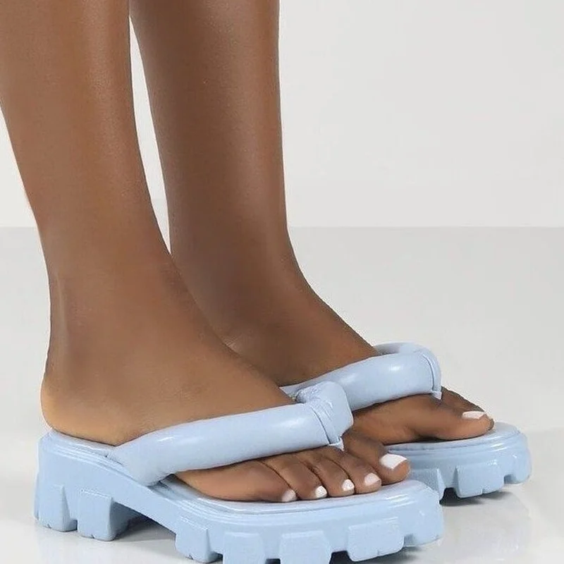 New Women Flip Flops Brand Designer Slides Ladies Platform Jelly Sandals Casual Beach Slippers Outdoor Clip Toe Big Size Shoes