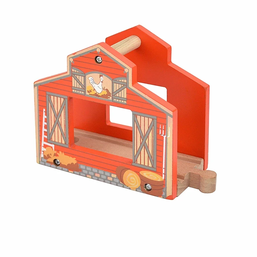 Деревянная железная дорога VEK с аксессуарами для детей от 4 до 6 лет