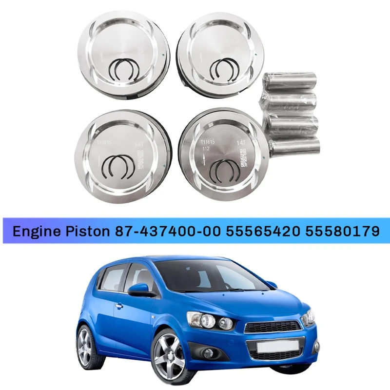Поршень двигателя для Cruze Chevrolet Opel Astra J INSIGNIA A 1 4 A14NET b14ny EURO5 STD 87-437400-00 55565420 55580179