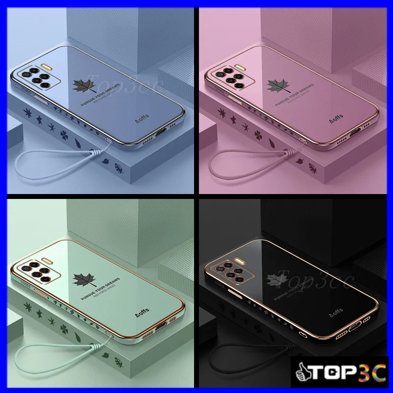

Для OPPO Reno 5 5K 5Pro с прямым краем в виде кленового листа