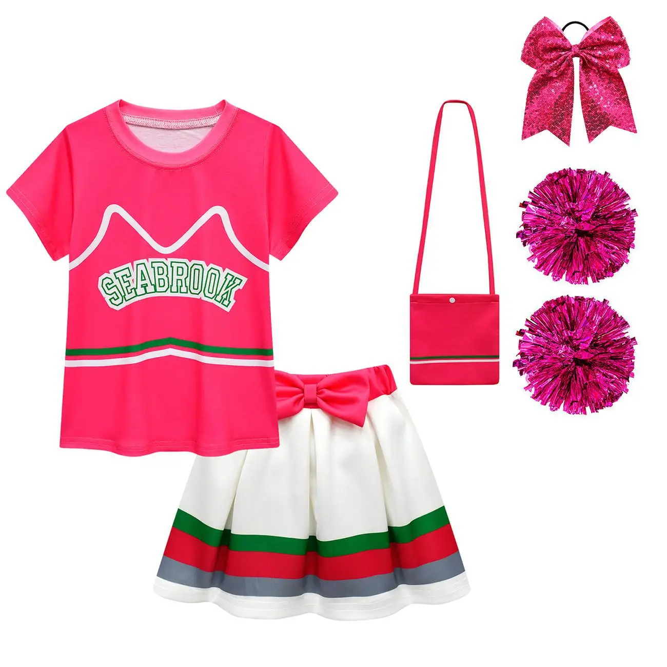 2 шт. футболка и юбка для девочек с принтом