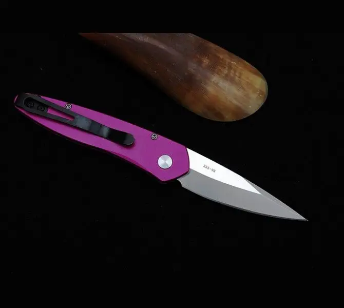 БОСС Prote 3407 Розовый Карманный Однодейственный Нож с Клинком из 154-CM С Строением Рукоятки из 6061-T6 - Тактическое Охотничье Инструмент Выживания на Каждый День.