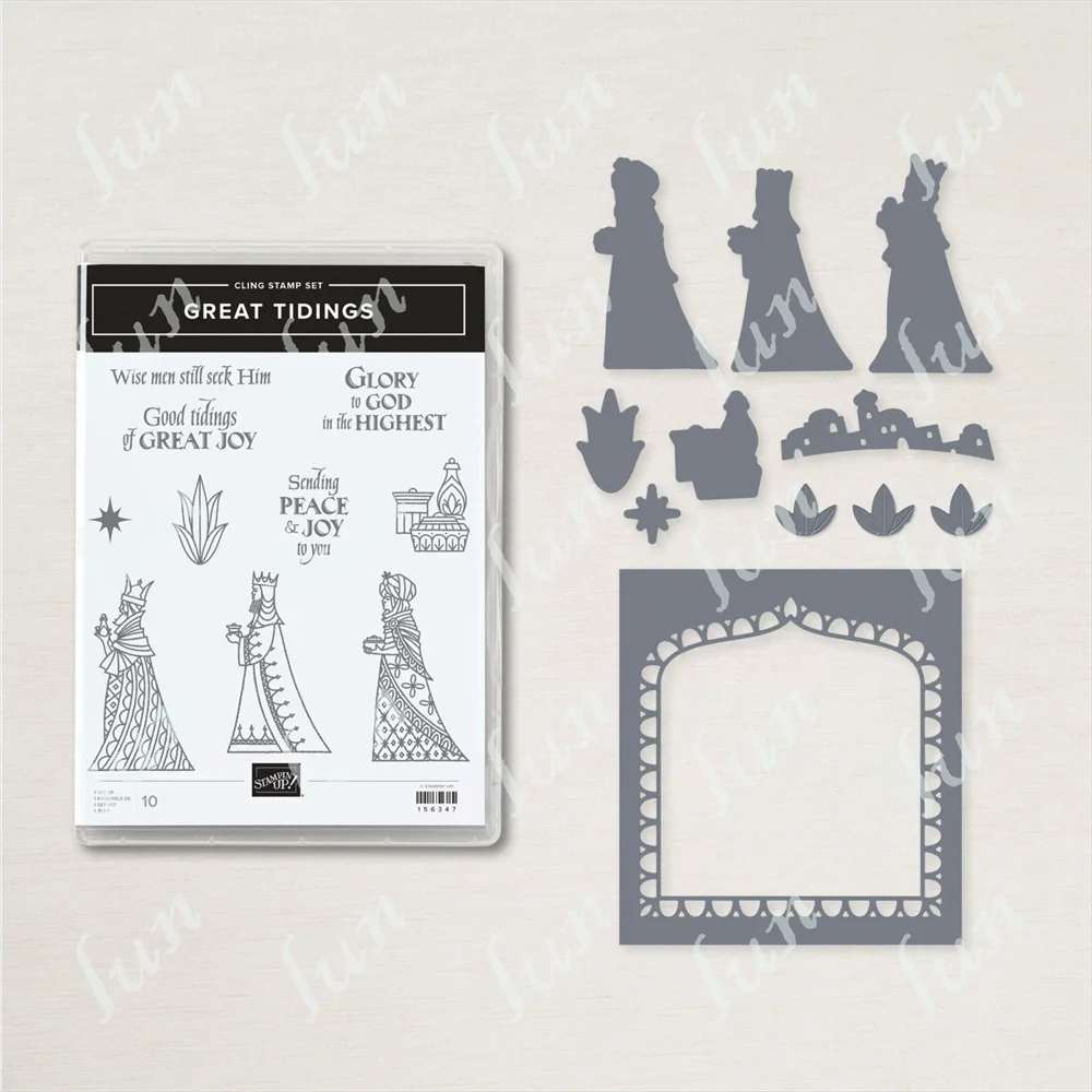 

New Great Tidings Silicone Stamps and Dies Sets for Diy Craft Making Greeting Card Scrapbooking Decoration Cutting Dies Molds