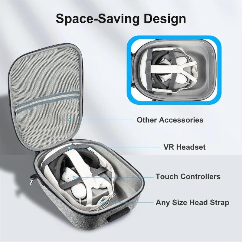 

Storage Bag for Meta Quest 3 Headset Case Carrying Case Headset Storage Box Bag Accessories DropShipping