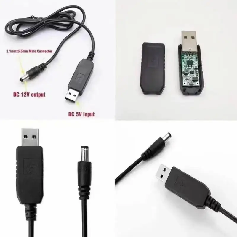 USB-кабель-переходник с 5 В на 9 2 А 12 1 а