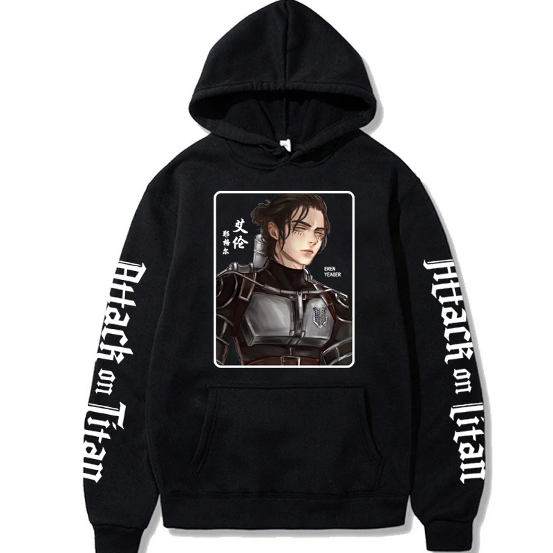 

Final Season 4 Attack On Titan Eren Yeager/Jaeger Sweatshirt Anime Hoodies For Men Women Harajuku Pullover Casual Gothic Clothes