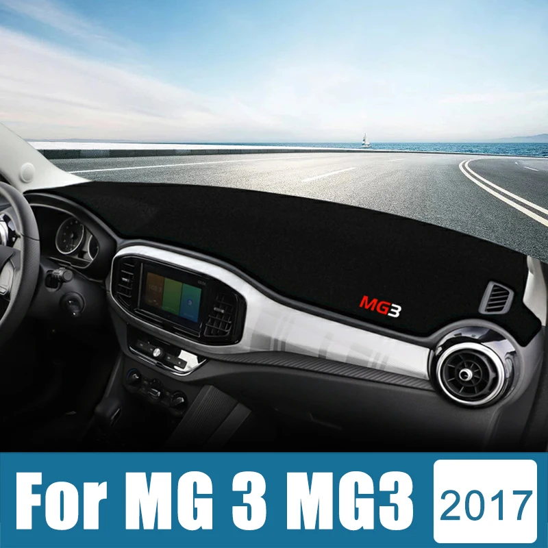 

For MG 3 MG3 2017 LHD Car Dashboard Avoid Light Pad Instrument Platform Desk Cover Non-Slip Mat Anti-UV Carpets Accessories