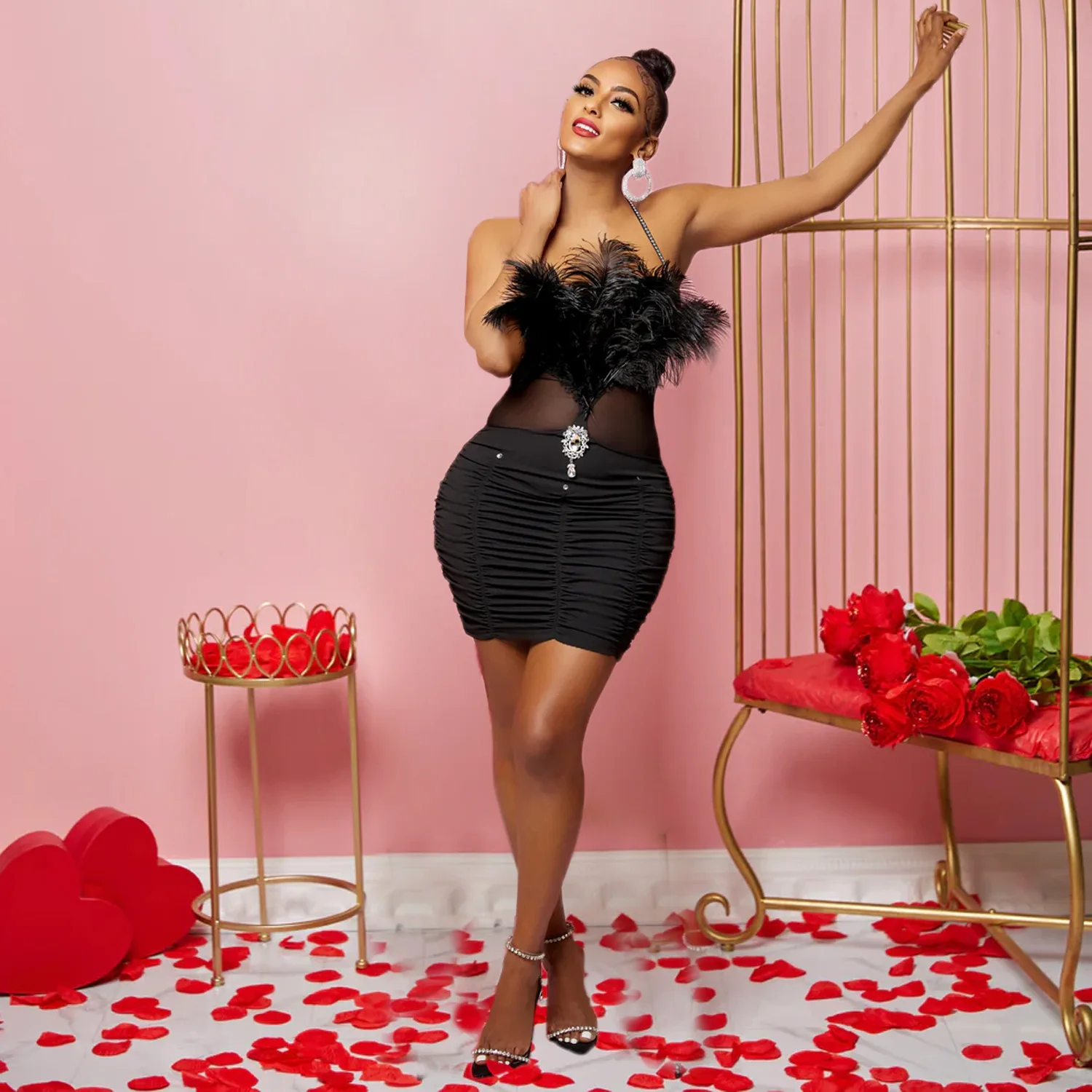 Felyn 2023 лучшее качество от известного бренда однотонное платье с вырезом лодочкой