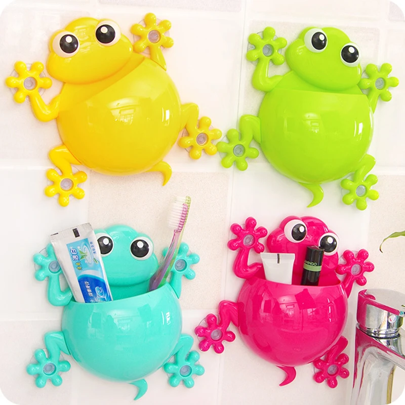 

Cartoon Animals Toothbrush Holder Bathroom Accessories For Child Set Wall Mount Suction Cup Toothpaste Toothbrush Storage Rack