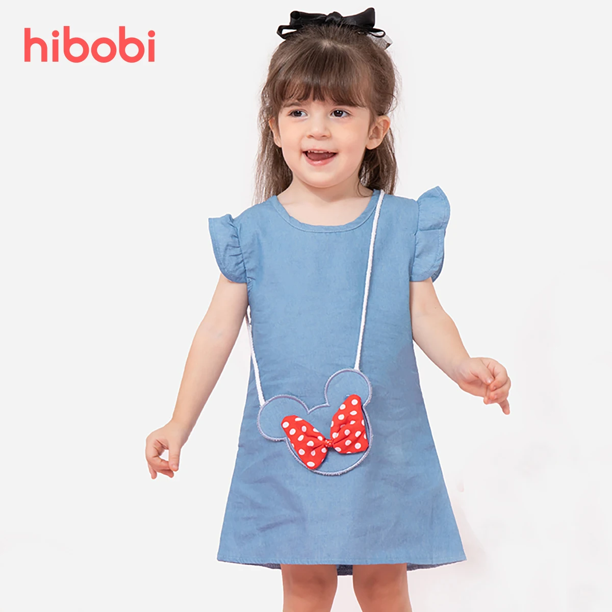 

2Piece Summer Princess Dress For Baby Girls Clothing Sleeveless Cotton Cartoon Cute Toddler Dresses+Bag Casual Clothes 1-4 Years