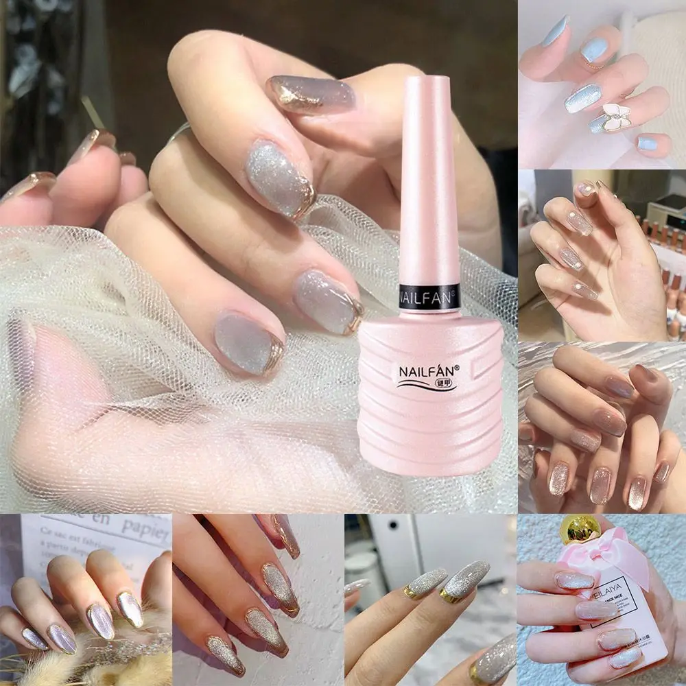 

10 мл светодиодсветодиодный/УФ лампа для дизайна ногтей, фотоклей для ногтей, Гель-лак для ногтей, гель для ногтей «кошачий глаз», молочный ча...