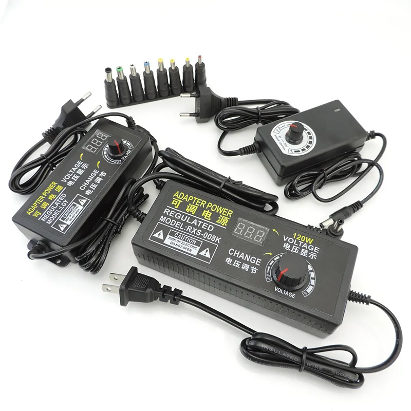 100-240 В переменного тока в постоянный ток 9 12 24 1A 2A 3A Регулируемый импульсный