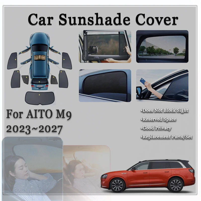 Автомобильные солнцезащитные накладки для AITO M9 2023 2024 2025 2026 2027 с защитой от