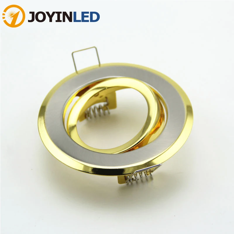 

Ceiling Spotlight LED Golden Round Down Light Frame GU10 MR16 Fitting Spot Lights Frame Lamp Socket Holder