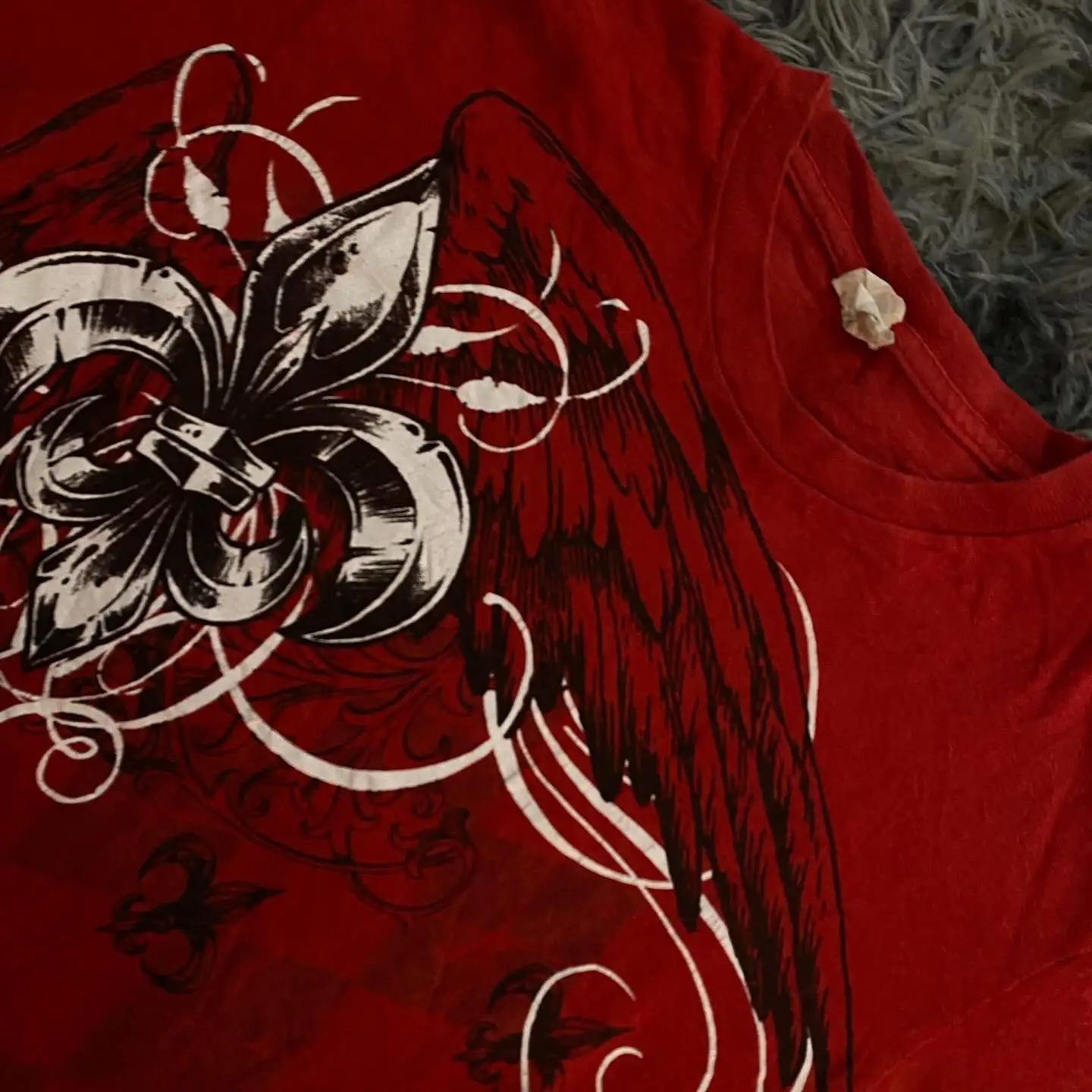 Негабаритные футболки в стиле хип-хоп с готическим градиентом и крыльями Tapout