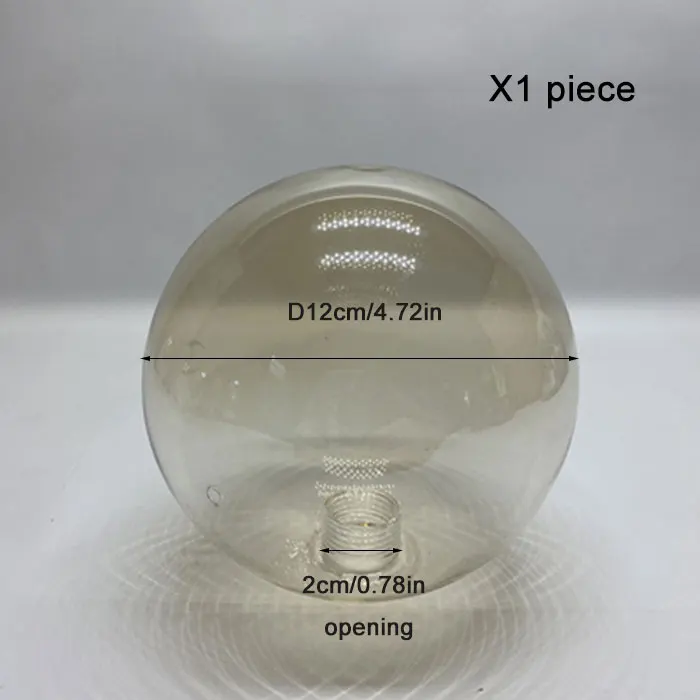 Янтарно-серый стеклянный абажур G9