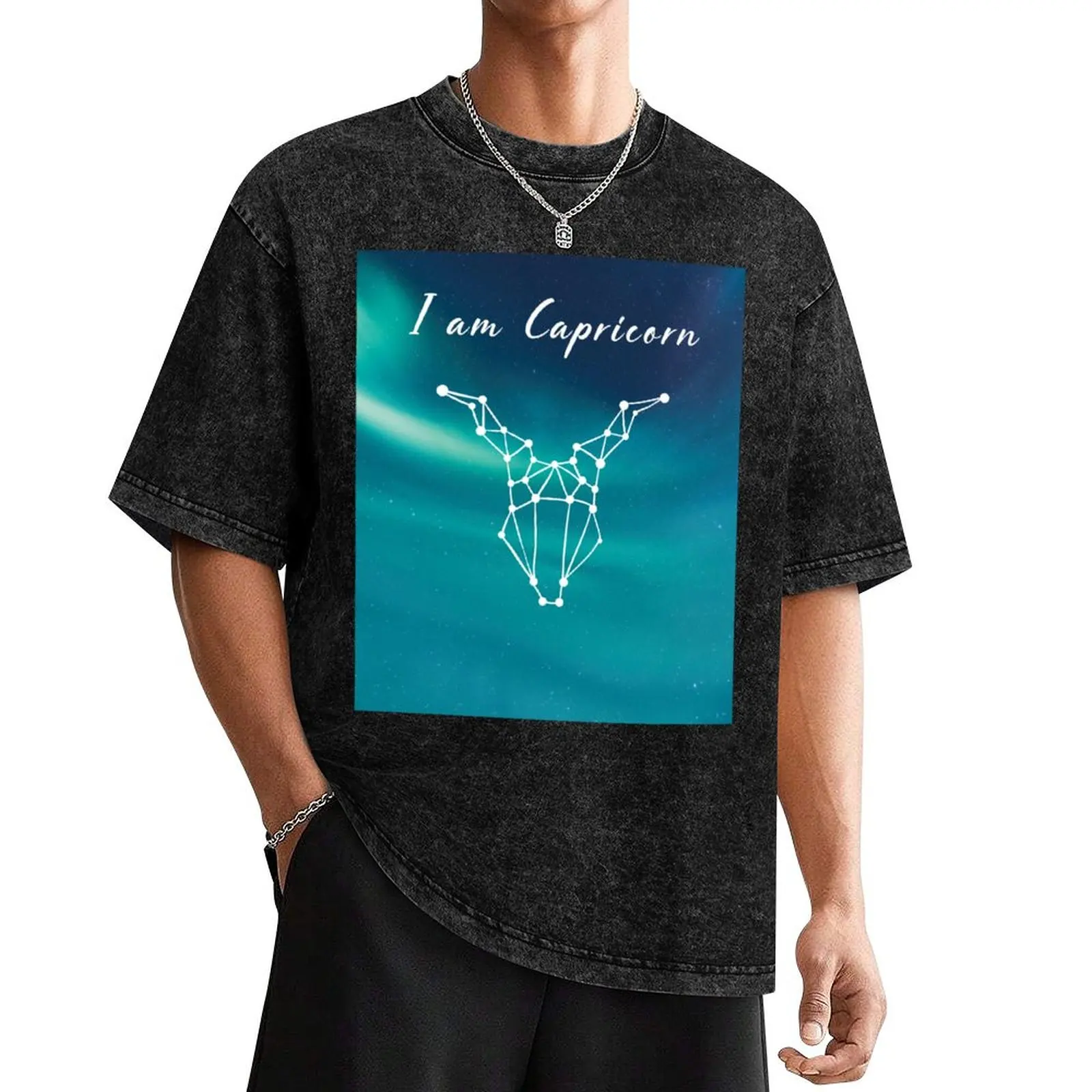 Я Козерог - футболка с изображением города на день рождения знак зодиака