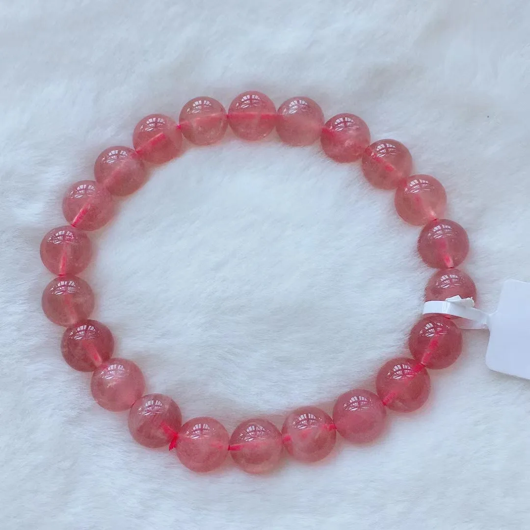 

8mm Natural Pink Rose Quartz Bracelet For Woman Lady Men Beauty Love Luck Gift Crystal Round Beads Strands Jewelry AAAAA