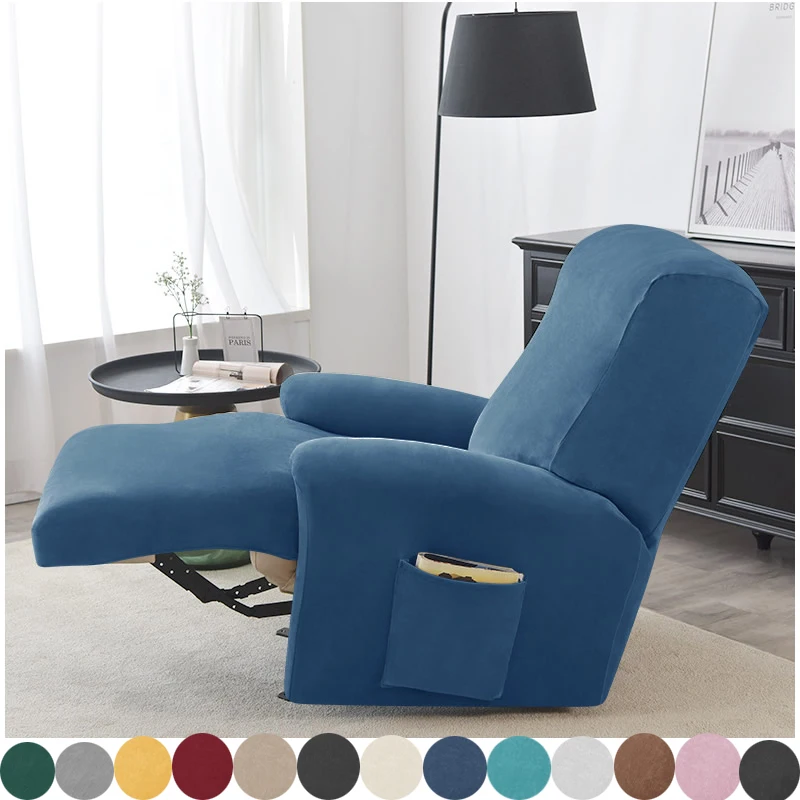 

Velvet Recliner Cover Split Style Stretch Lazy Boy Chair Cover Modern Lounger Single Seater Couch Sofa Slipcover Armchair Covers