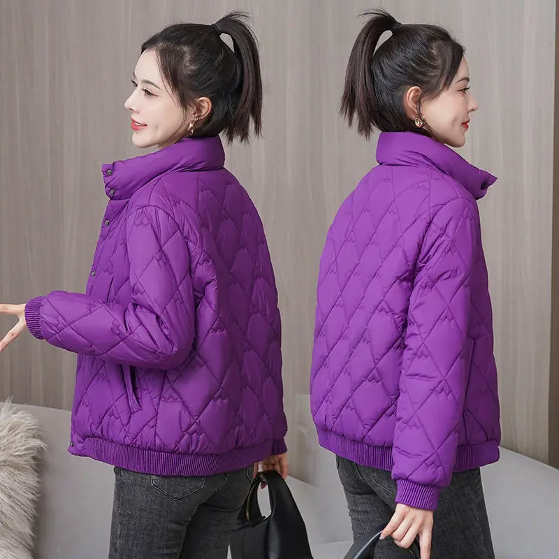 

2022 зимняя женская мягкая куртка-пуховик, пальто, тонкая короткая уличная теплая хлопковая одежда, портативный магазин в сумке, сверхлегкая ...