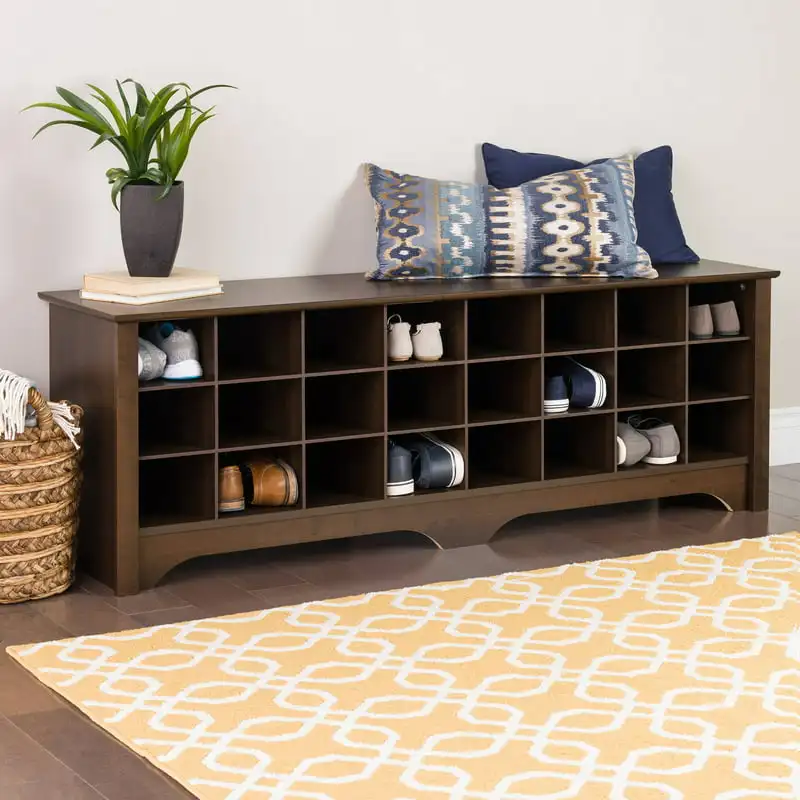 

Shoe Storage Cubby , Espresso 24 Pair