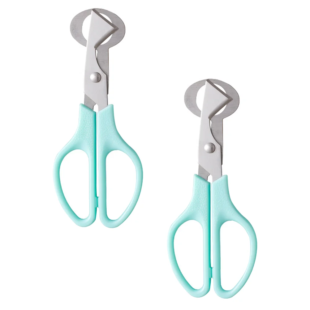 

2Pcs Stainless Steel Helpful Durable Egg Shell Openers Egg Scissors