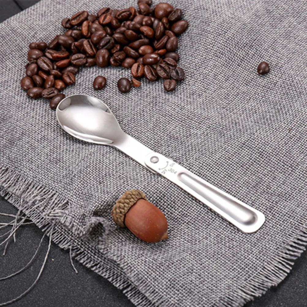 

5 Pcs Soup Spoon Dessert Stainless Steel Spoons Foldable Scoop Portable Stirring