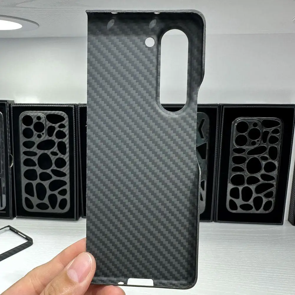 

Чехол из углеродного волокна для Samsung Z Fold5 из арамидного волокна, ультратонкий противоударный чехол для телефона Z Fold 5 Q1R7