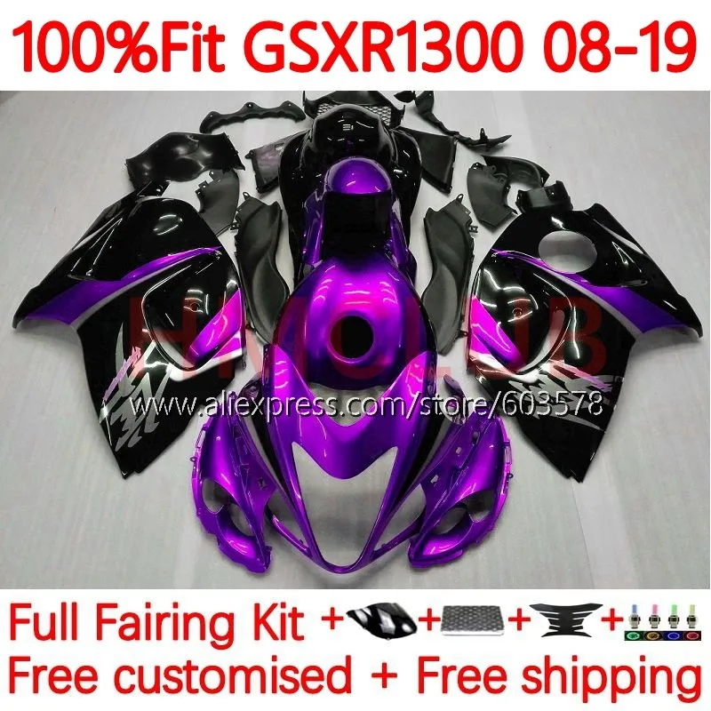 

Инъекция для SUZUKI Hayabusa фиолетовый черный GSXR 1300 GSXR1300 CC 2008 2009 2010 2011 2012 2013 15 16 17 18 19 Обтекатели 107No.107