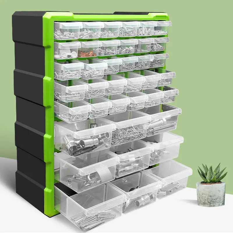 Greener Drawer Type Parts Box Can Be Used To Store Assembled Transparent Plastic Combination Sorting Box Toy Lego Components enlarge