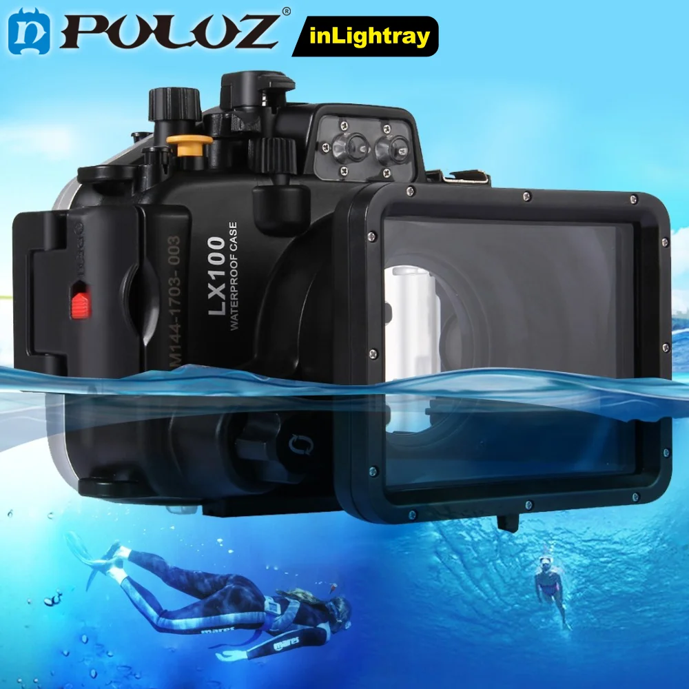 

Чехол PULUZ для подводного плавания и дайвинга, 40 м, 128 дюйма, футов, водонепроницаемая сумка для камеры, чехол для Panasonic DMC-LX100 LX100