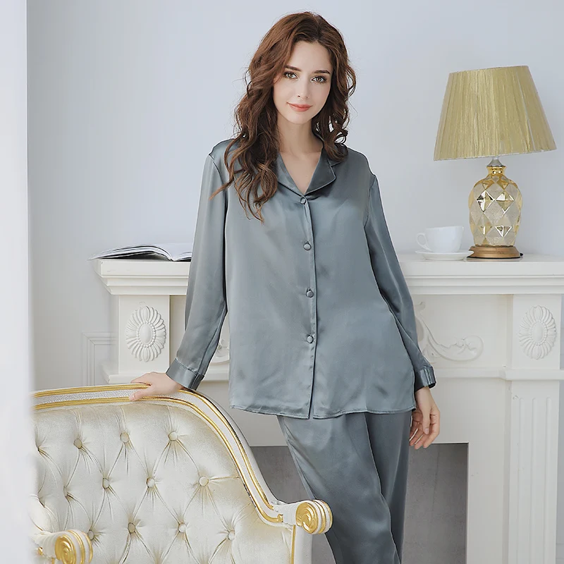 Высококачественные роскошные комплекты домашней одежды из 100% шелка